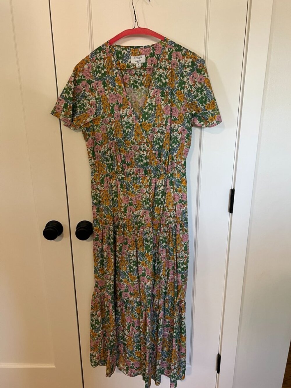 J.Crew x Liberty Fabrics Mini Floral Walk Faux Wrap Maxi Dress Size 8